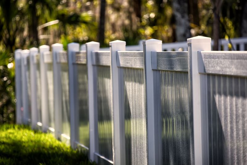 Tan Pvc Fence Installation