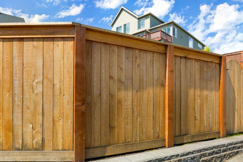 Wood Plank Fence Installation